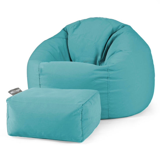 Pouf Poire Classique - Olefin Aqua 02