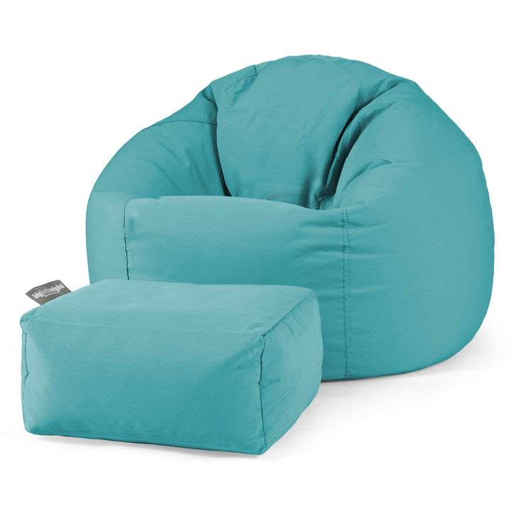 Pouf Poire Classique - Olefin Aqua 02