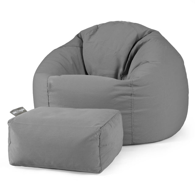Pouf Poire Classique - Olefin Gris moyen 02