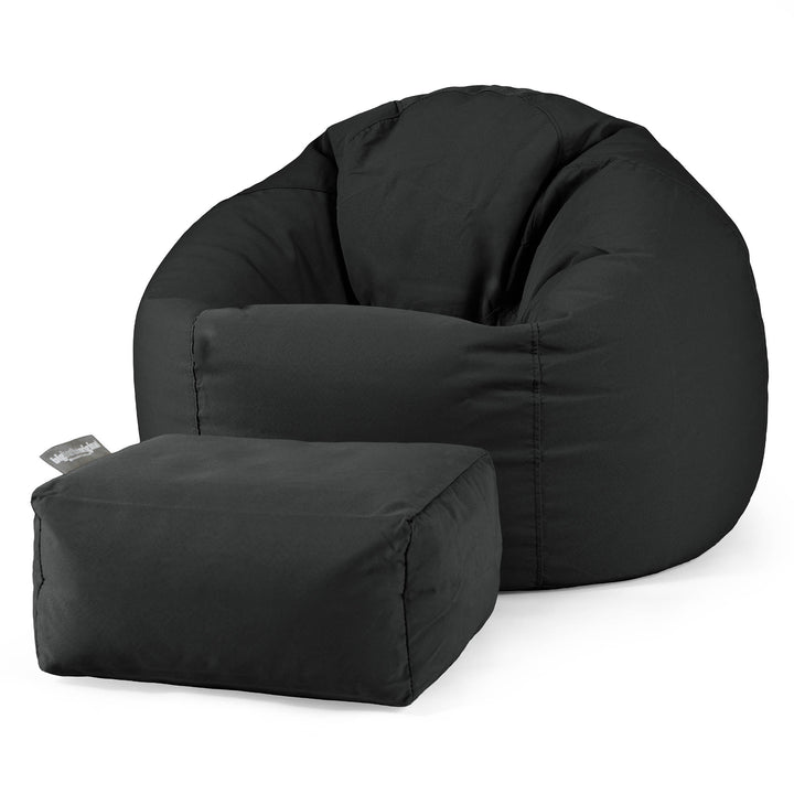 Pouf Poire Classique - Olefin Noir 02