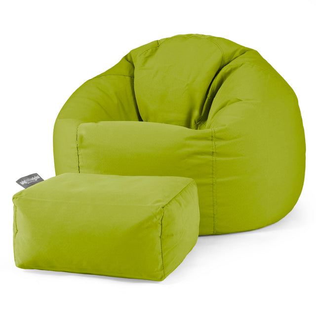 Pouf Poire Classique - Olefin Vert Acide 02