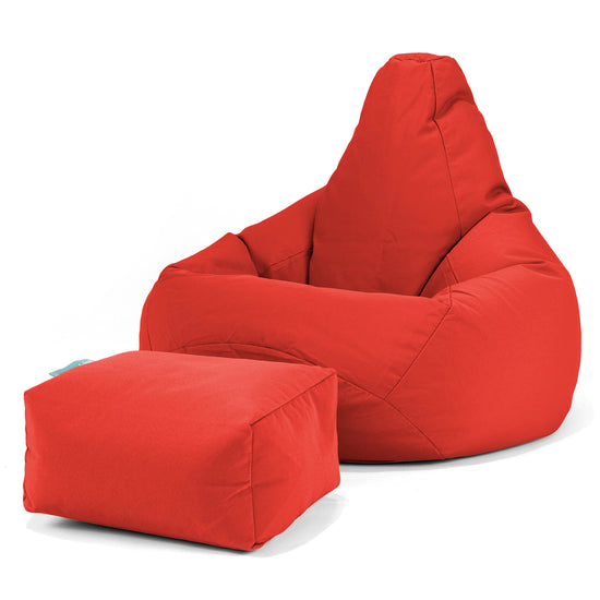 SoleiStorm™ Ultra 2000 h+ Pouf Poire Gamer - Olefin Rouge 01