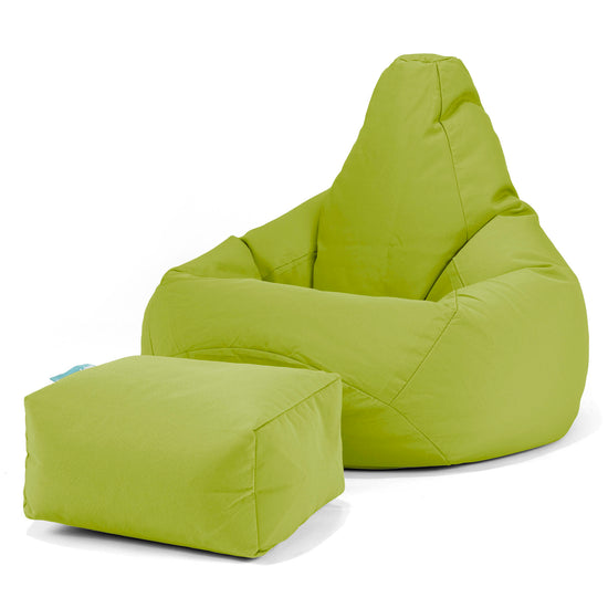 SoleiStorm™ Ultra 2000 h+ Pouf Poire Gamer - Olefin Vert Acide 01
