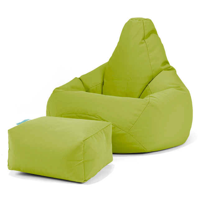 SoleiStorm™ Ultra 2000 h+ Pouf Poire Gamer - Olefin Vert Acide 01
