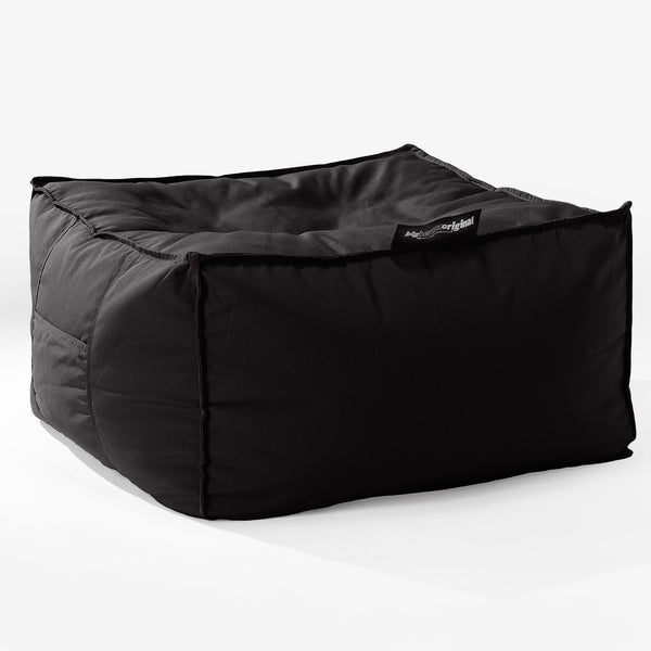 Big Bertha Original, SoleiStorm™ Ultra 2000 h+ Gros Pouf Carré, Extérieur, Olefin Noir