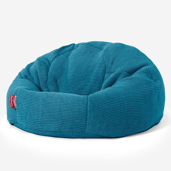 LOUNGE PUG -  Ellos Tricoté  - Pouf Poire Classique - Mer égée