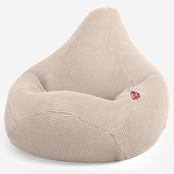 LOUNGE PUG - Pouf Poire Gamer - Poire - Ellos Tricoté Crème
