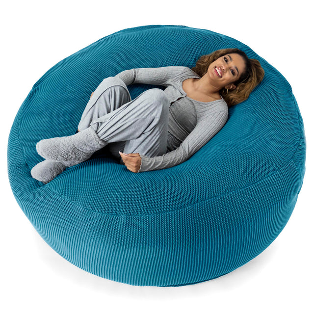 LOUNGE PUG -  Ellos Tricoté - Canapé Pouf Géant 'Grande Mammouth' - Pouf Canapé - Gros Pouf - Mer égée