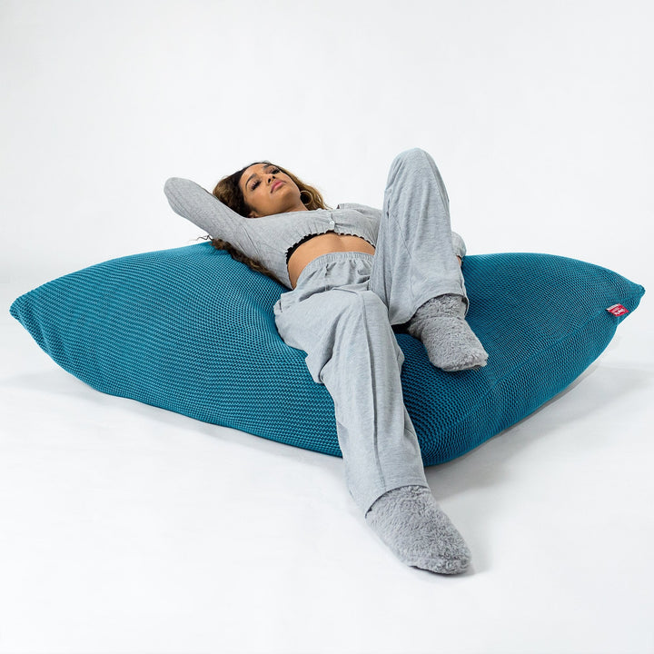 LOUNGE PUG -  Ellos Tricoté - Pouf Géant XXL - Mer égée
