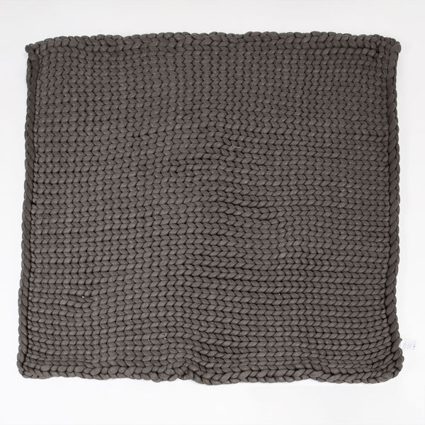 Lounge Pug - Couverture lestée pour Adulte - lourde - apaisante contre l'anxiété - Tricot épais Gris - 5 KG 135 x 150 cm