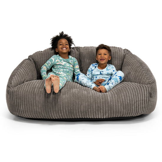 Canapé Géant Bubble pour Enfants 2-14 ans - Côtelé Anthracite 01
