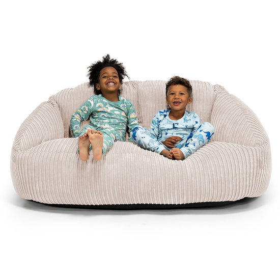 Canapé Géant Bubble pour Enfants 2-14 ans - Côtelé Ivoire 01
