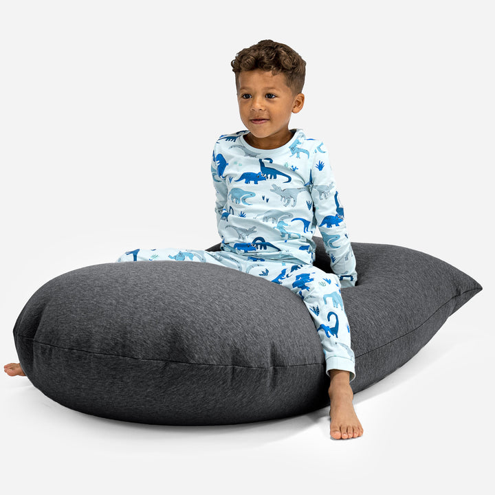 Grand Pouf pour Enfants 2-6 ans - Coton Élastique Anthracite 03