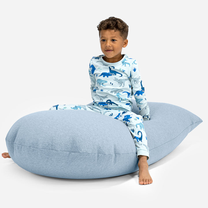 Grand Pouf pour Enfants 2-6 ans - Coton Élastique Bébé Bleu 03