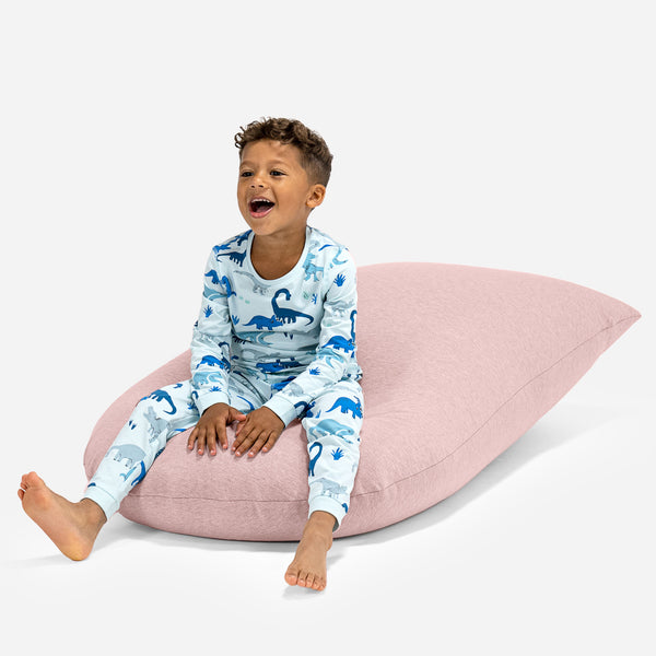 Grand Pouf pour Enfants 2-6 ans - Coton Élastique Bébé Rose 01