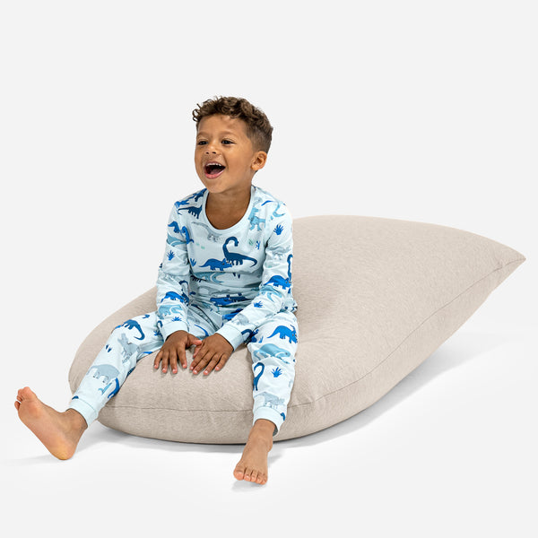 Grand Pouf pour Enfants 2-6 ans - Coton Élastique Vison 01