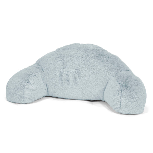Coussin de Lecture avec Dossier pour Enfants - Fausse Fourrure Lapin Bleu Pastel