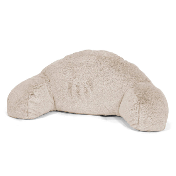 Coussin de Lecture avec Dossier pour Enfants - Fausse Fourrure Lapin Brun Doré