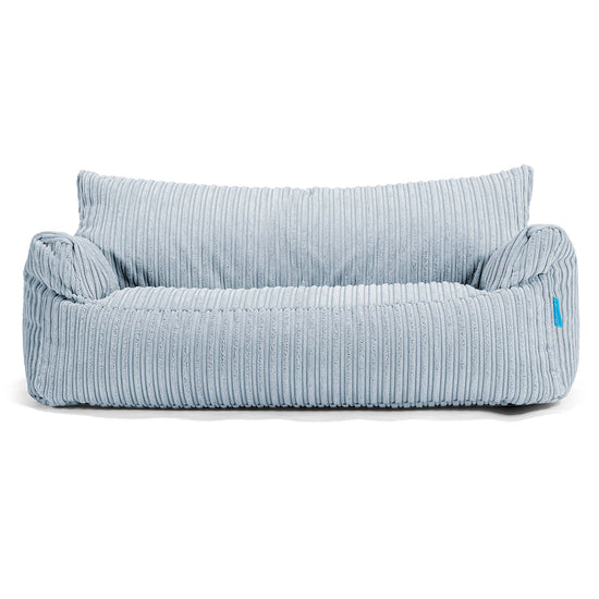 Joséphine Canapé Pouf pour Enfant 1-5 ans - Côtelé Bébé Bleu 01