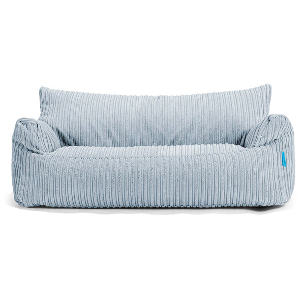 Joséphine Canapé Pouf pour Enfant 1-5 ans - Côtelé Bébé Bleu 01