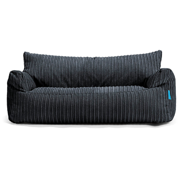 Joséphine Canapé Pouf pour Enfant 1-5 ans - Côtelé Noir 01