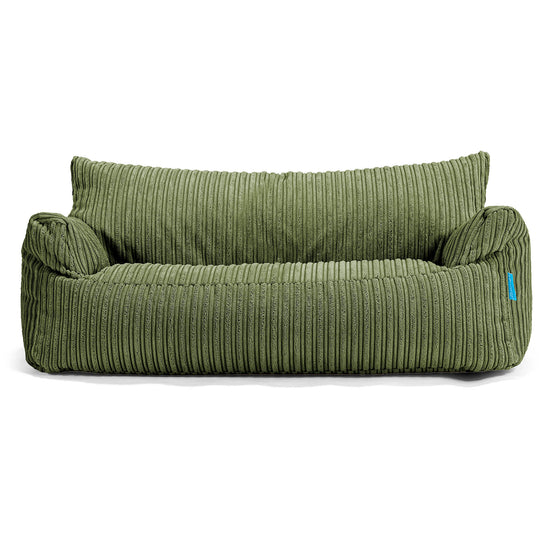 Joséphine Canapé Pouf pour Enfant 1-5 ans - Côtelé Vert Forêt 01