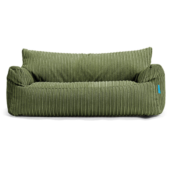 Joséphine Canapé Pouf pour Enfant 1-5 ans - Côtelé Vert Forêt 01