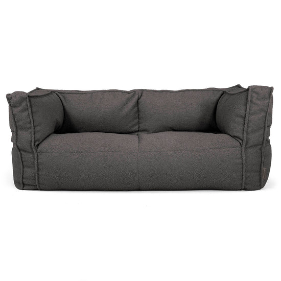 Canapé Pouf Albert 2 places - Bouclé Anthracite_01