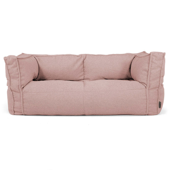 Canapé Pouf Albert 2 places - Bouclé Rose_01