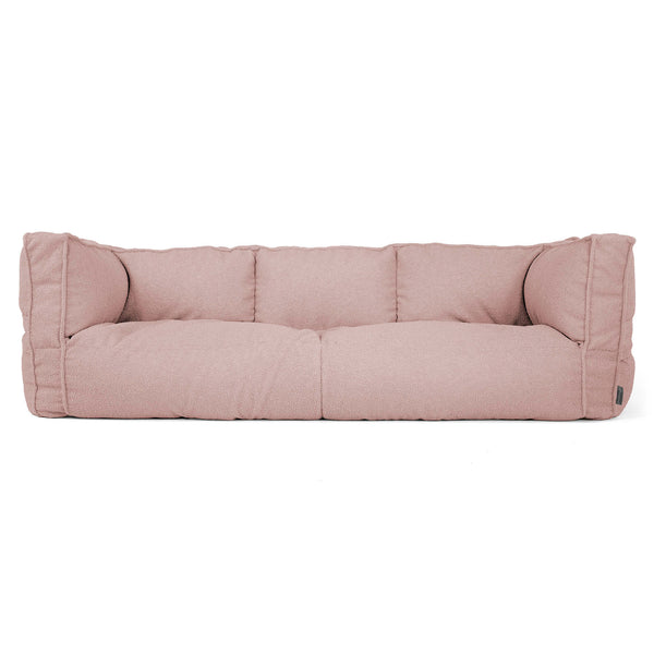 Canapé Pouf Albert 3 places - Bouclé Rose_01
