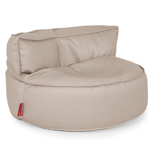 Canapé Pouf Chloe - Cuir Végan Ivoire 01