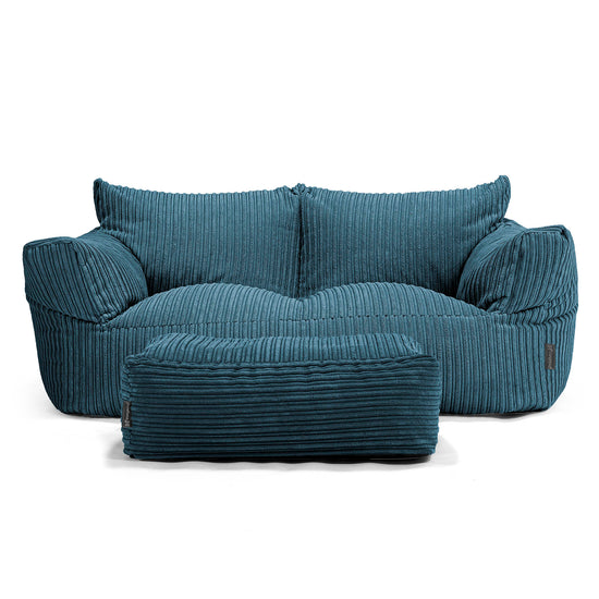 Joséphine Canapé Pouf - Côtelé Bleu Marine 02