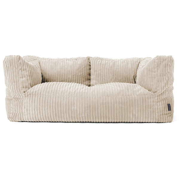 Canapé Pouf Albert 2 places - Côtelé Crème 01