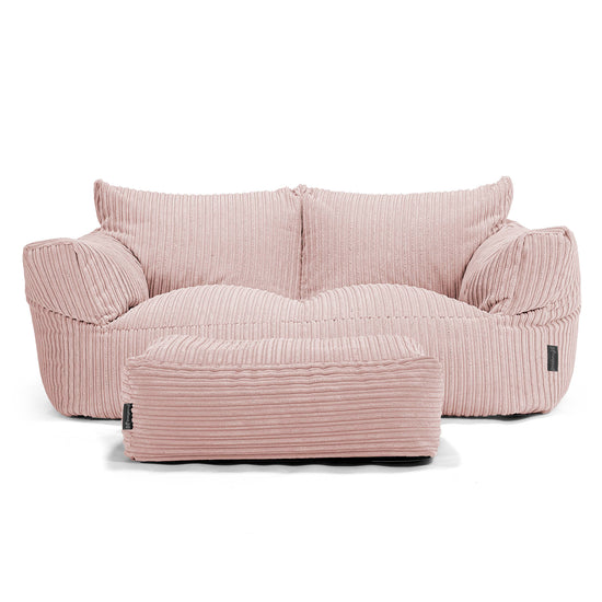 Joséphine Canapé Pouf - Côtelé Rose 02