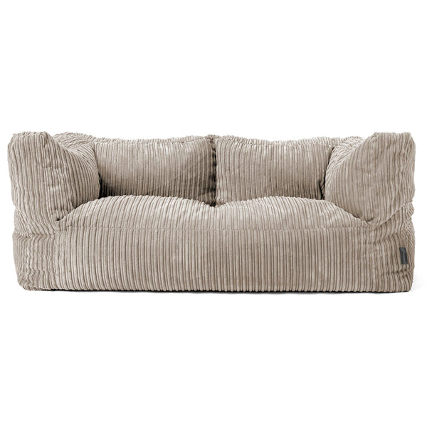 Canapé Pouf Albert 2 places - Côtelé Vison 01