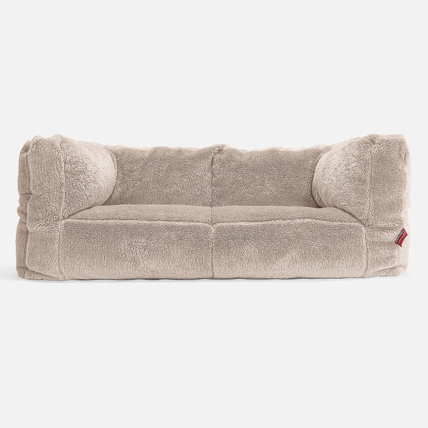 Canapé Pouf Albert 2 places - Fausse Fourrure Nounours Vison 01