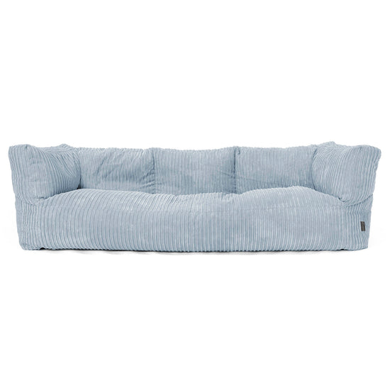 Canapé Pouf Albert 3 places - Côtelé Bébé Bleu 01