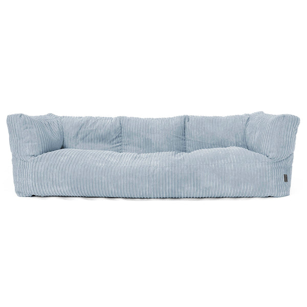 Canapé Pouf Albert 3 places - Côtelé Bébé Bleu 01