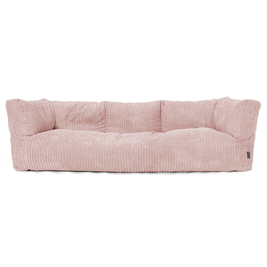 Canapé Pouf Albert 3 places - Côtelé Rose 01