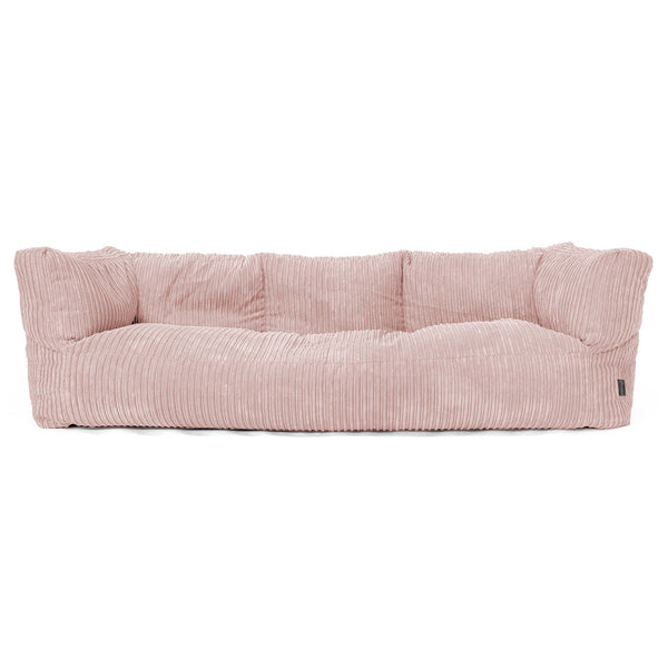 Canapé Pouf Albert 3 places - Côtelé Rose 01