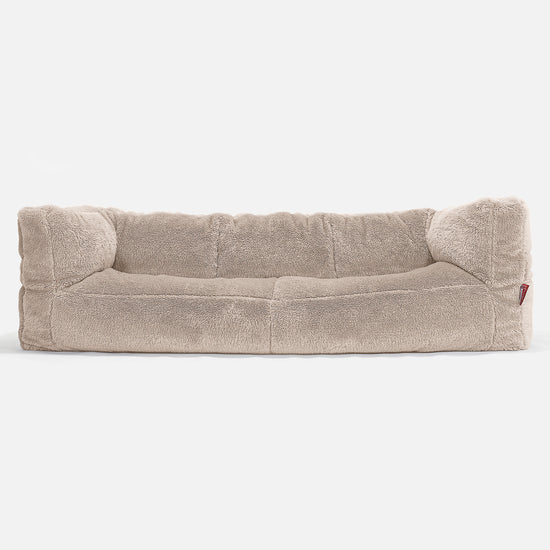Canapé Pouf Albert 3 places - Fausse Fourrure Nounours Vison 01