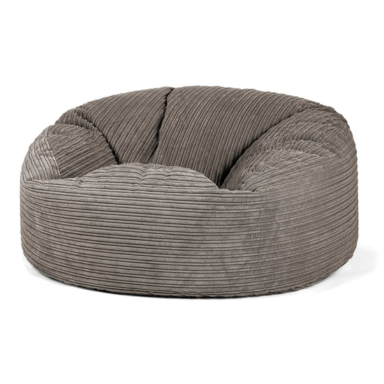 Canapé Pouf Géant Mammouth - Côtelé Anthracite 01