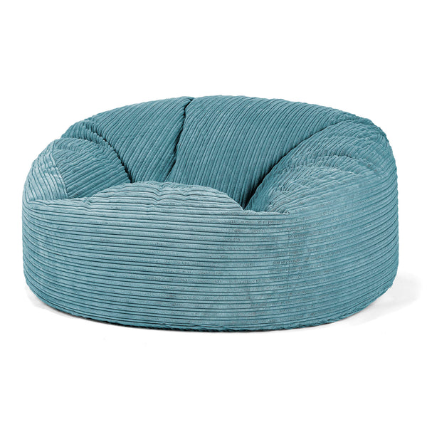 Canapé Pouf Géant Mammouth - Côtelé Mer Égéé 01