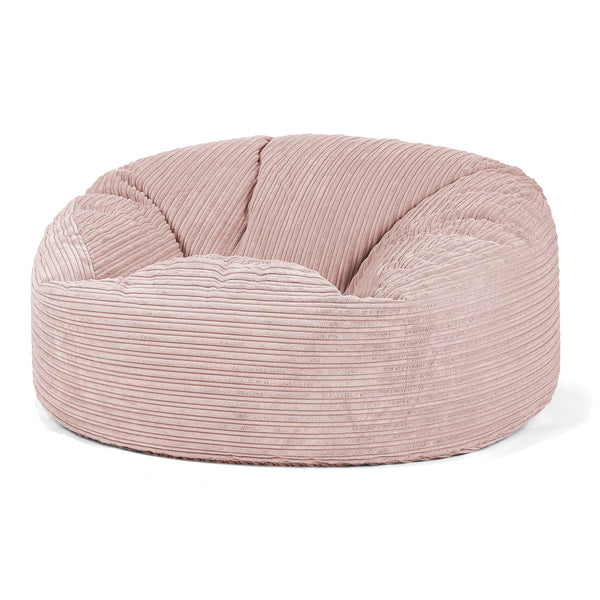 Canapé Pouf Géant Mammouth - Côtelé Rose 01