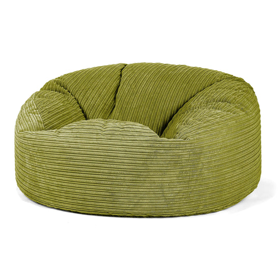 Canapé Pouf Géant Mammouth - Côtelé Vert Acide 01