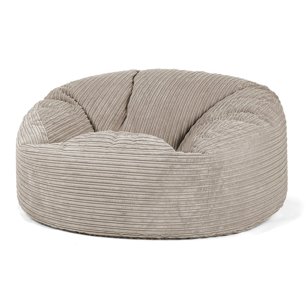 Canapé Pouf Géant Mammouth - Côtelé Vison 01