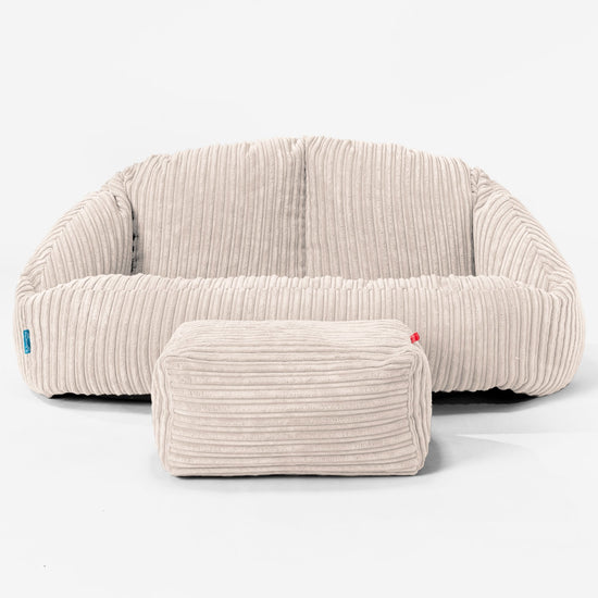 Pouf Canapé Bubble pour Enfants - Côtelé Ivoire 02