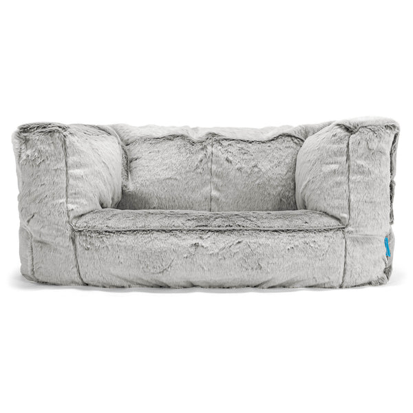 Canapé Enfant Albert - Fausse Fourrure Lapin Gris clair 01