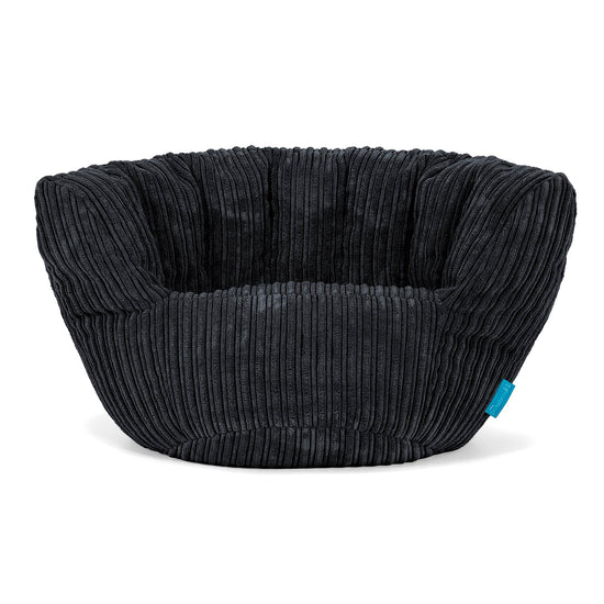 Charles Vintish Pouf pour Enfants 2-6 ans - Côtelé Noir 01