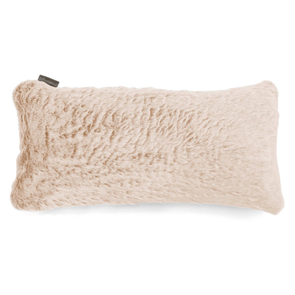 Coussin Rectangulaire Géant 40 x 80cm - Fausse Fourrure Lapin Blanc 01